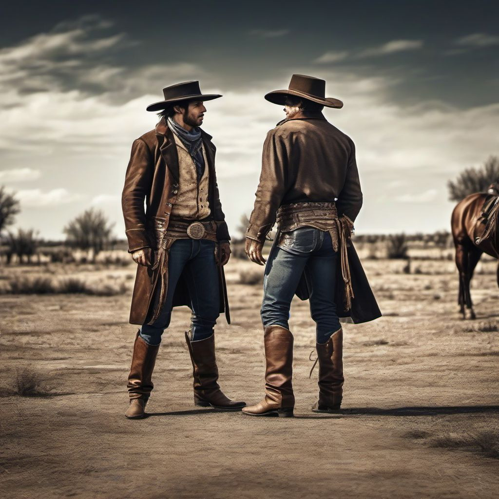 two cowboys arguing