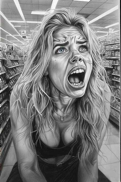 womangoingcrazyatwalmartselfcheckout