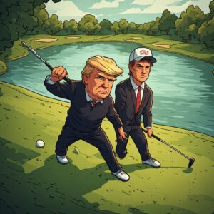 donaldtrumppandjrongolfcourse